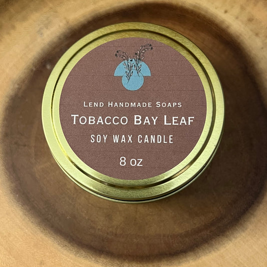 Tobacco Bay Leaf- Soy Wax Candle